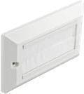 DeLOCK Cable Management Cover 146 x 86 mm med hvide børstestrimler - kabelopbevaringspaneldæksel - velegnet til vægmontering - hvid
