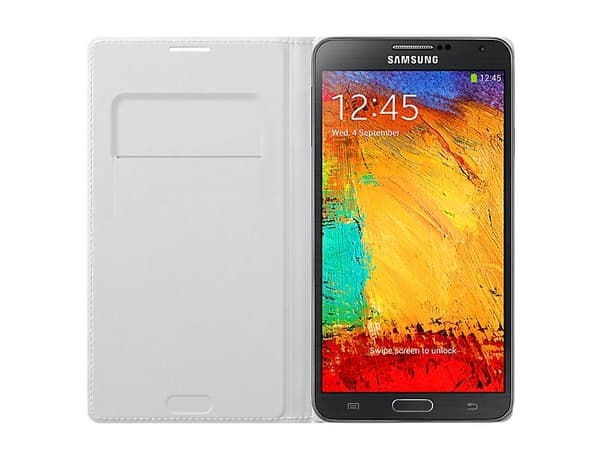 Samsung Flip Lompakko Samsung Jet Note 3:lle - valkoinen