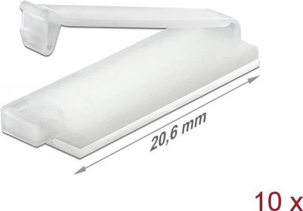 DeLOCK - Kabelholder - Naturel (pakke med 10) (60181)