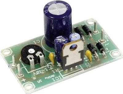 Spændingsregulatorkort til LM 317-T udgangsspænding 1,2 - 32 V/DC sæt (uden spændingsregulator)
