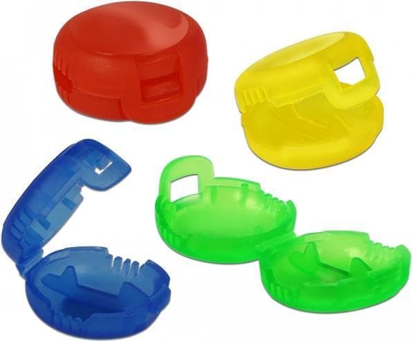 DeLOCK Marker Clip Set - Kaapelin merkkipidikesarja - sininen, keltainen, punainen, vihreä
