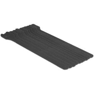 DeLOCK - nippuside - 24cm - musta (10 kpl pakkaus) (18264)