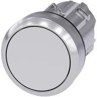 Siemens painonapin eturengas metallia, korkeakiiltoinen, toimilaite litteä valkoinen SIRIUS ACT 3SU1050-0AB60-0AA0 1 kpl (3SU1050-0AB60-0AA0)