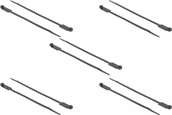 DeLOCK buntband med etikettkran - buntband - 27 cm - svart (pack med 10) (18961)