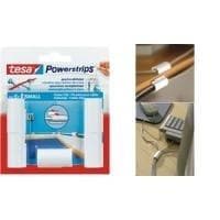 tesa Powerstrips kabelklämma, vit fixerar kablar upp till en diameter på 8 mm (58035-00016-00)