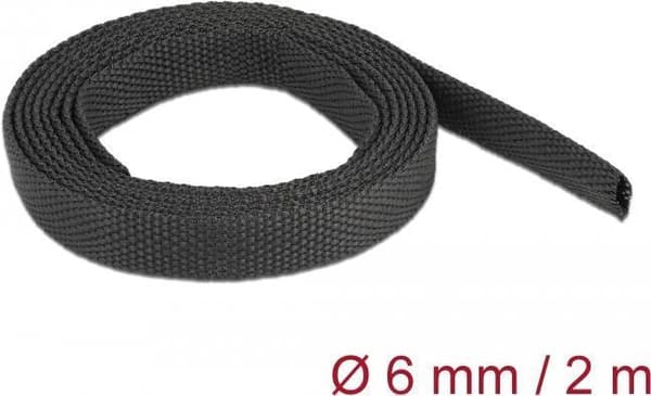 Delock tygkrympslang 2 mx 6 mm krympningshastighet 2:1 svart (20791)