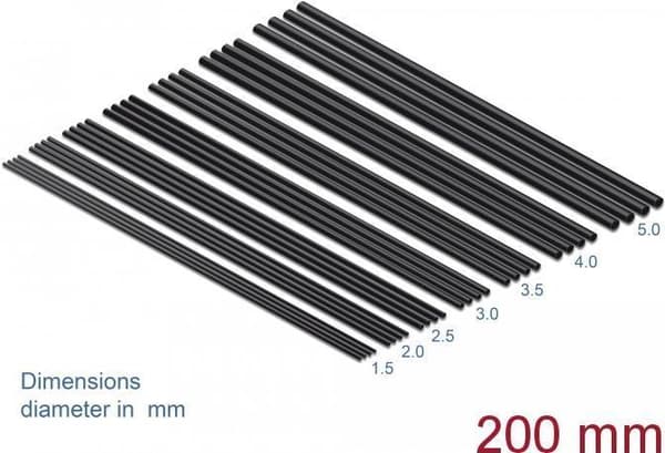 DeLOCK Krympeslangesæt - Krympeslangesæt - 20 cm - Sort