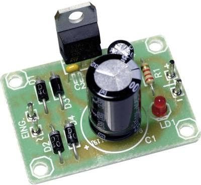 Universal spændingsregulatorkort version 78xx typer i TO 220 hus