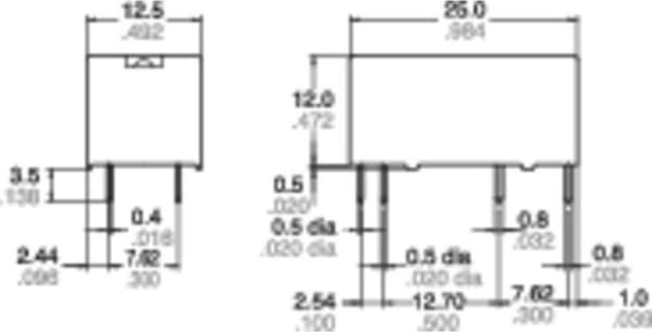 Panasonic DE1A5 Printrelæ 5 V/DC 10 A 1x NO 1 stk.
