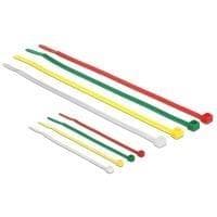 Delock kabelbindere farvet L 100 x B 2,5 mm + L 200 x B 3,6 mm 200 stk (18628)