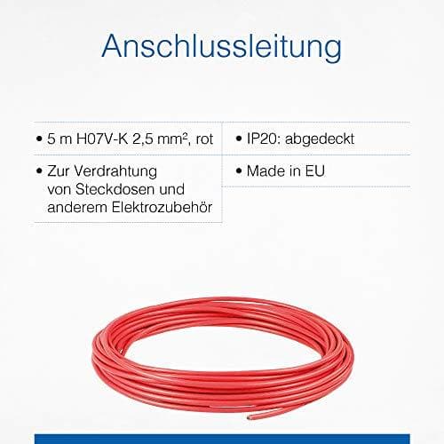 AS Schwabe 30043 tilslutningskabel 1 x 2,5 mm² rød 1 stk (30043)