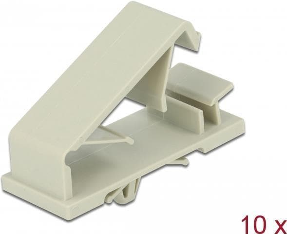 DeLOCK - Kabelholder - Grå (pakke med 10) (60186)