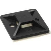 InLine - Kiinnitysalusta nippusiteille - 25 x 25 mm - musta - 10 kappaletta (59965H)