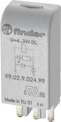 Finder plug-in modul med LED 99.02.0.060.59 Lysfarve: grøn Passer til model: 96.04, 96.02 1 stk (99.02.0.060.59)