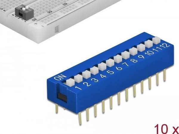 DeLOCK 66388 Tilbehør til PCB DIP-switche Blå 10 stk (66388)