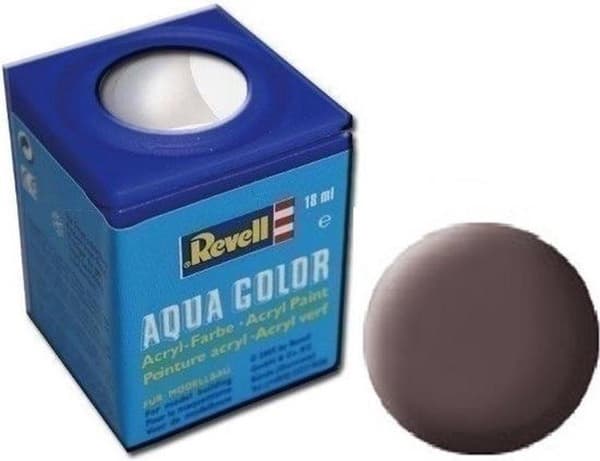 Revell Aqua #84 Læder Brun - Mat - RAL8027 - Akryl - 18 ml malingskrukke