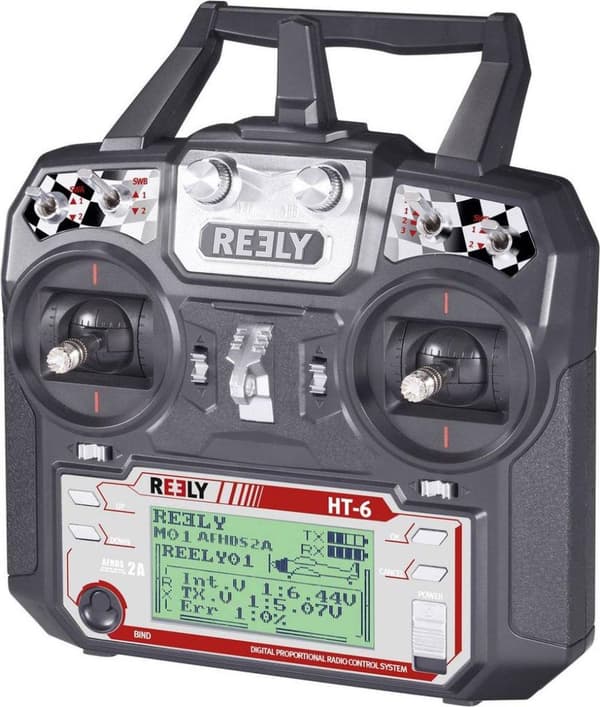 Reely HT-6 RC håndholdt sender 2,4 GHz Antal kanaler: 6 Inkl. modtager