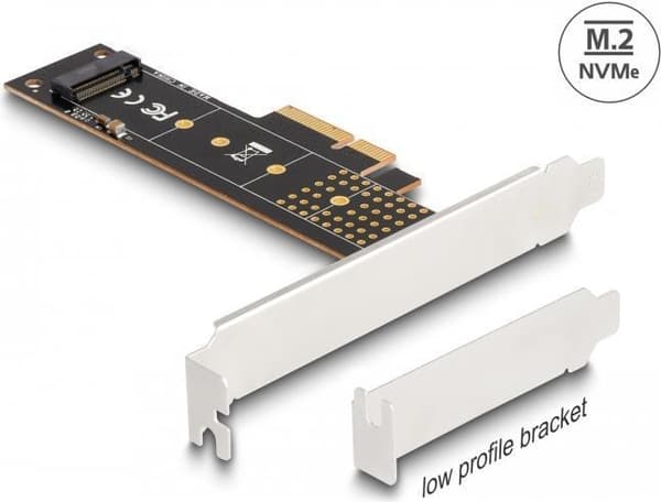 Delock PCI Express x4-kort till 1 x intern NVMe M.2 Key M 110 mm - lågprofilformfaktor (89836)