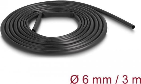 Delock PVC isoleringsrør 3 mx 6 mm sort (18992)