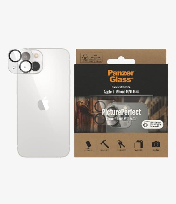 PanzerGlass Apple iPhone 14 / 14 Plus kameralinsebeskytterglas
