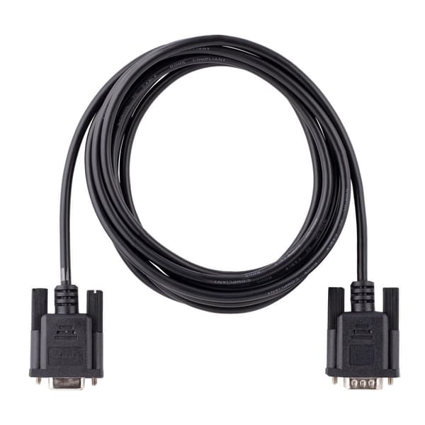 StarTech.com 3m RS232 seriell nollmodemkabel, seriell korsad kabel med Al-Mylar-skärmning, DB9 seriell COM-portkabel hona till hane, kompatibel med DT