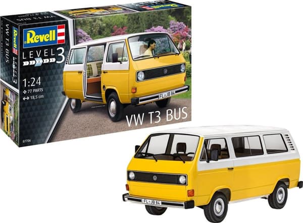1:25 Revell 07706 Volkswagen VW T3 Bus Plastsæt.
