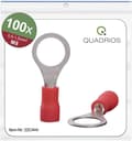 Miniatyrbillede 5 af 5: Quadrios 22C444 Ringterminal Tværsnit (maks.): 1,5 mm² Huldiameter: 8,5 mm Delvis isoleret Rød 1 Sæt