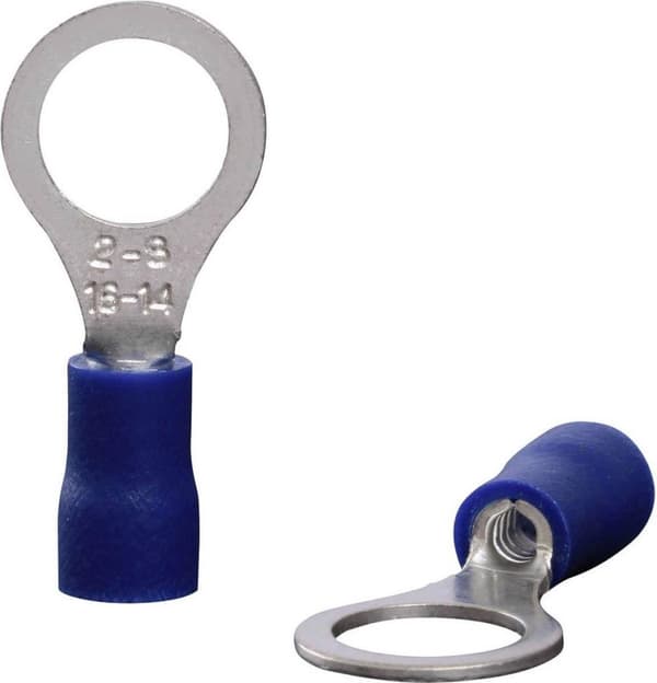 Quadrios 22C449 Rengasliitin Poikkileikkaus (max.): 2,5 mm² Reiän halkaisija: 8,5 mm Osittain eristetty Sininen 1 sarja