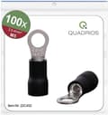 Pikkukuva 5 / 5: Quadrios 22C452 rengaskaapelikenkä Poikkipinta (max.): 4,0 mm² Reiän halkaisija: 5,3 mm Osittain eristetty Musta 1 sarja