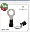 Miniatyrbillede 5 af 5: Quadrios 22C454 Ringkabelsko Tværsnit (maks.): 4,0 mm² Huldiameter: 8,5 mm Delvist isoleret Sort 1 sæt
