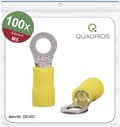 Miniatyrbillede 5 af 5: Quadrios 22C457 Ringterminal Tværsnit (maks.): 6,0 mm² Huldiameter: 5,3 mm Delvis isoleret Gul 1 sæt(er)