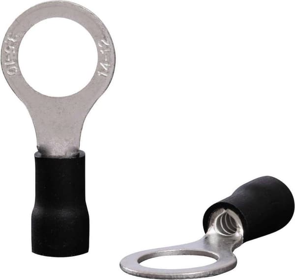 Quadrios 22C455 Rengasliitin Poikkileikkaus (max.): 4,0 mm² Reiän halkaisija: 10,5 mm Osittain eristetty Musta 1 sarja