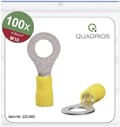 Miniatyrbillede 5 af 5: Quadrios 22C460 Ringterminal Tværsnit (maks.): 6,0 mm² Huldiameter: 10,5 mm Delvis isoleret Gul 1 sæt(er)