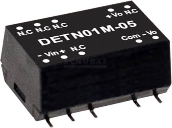 Mean Well DETN01L-15 DC/DC omvandlarmodul 34 mA 1 W Antal utgångar: 2 x