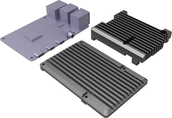 Joy-it ARMOR Fodral BLOCK SBC-hus Passar serier: Raspberry Pi Inkl. passiv kylare Svart