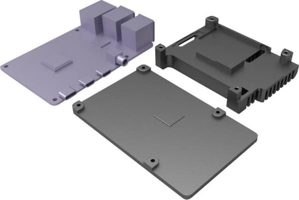Joy-it ARMOR Fodral BLOCK SBC-hus Passar serier: Raspberry Pi Inkl. passiv kylare Svart