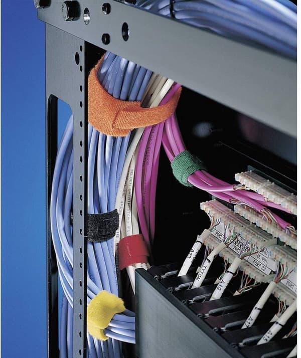 HellermannTyton TEXTIE-1M-PA/PP-BU-I Velcro kabelbinder Til bundtning af krog og løkkestykke (LxB) 1000 mm x 12,5 mm