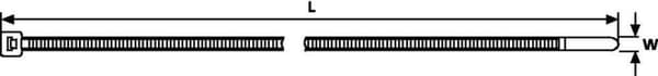 HellermannTyton 111-15419 T150L-PA66-NA-Q1 Kabelbinder 820 mm 8,90 mm Naturlig varmestabiliseret 25 stk.