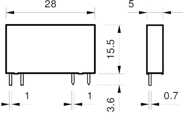 Finder Halvlederrelæ 34.81.7.024.9024-1 Skiftespænding (maks.): 33 V DC Direkte kobling 1 stk.