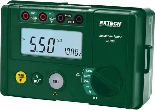 Extech MG310 Insulation Tester 250 V, 500 V, 1000 V 5,5 GΩ