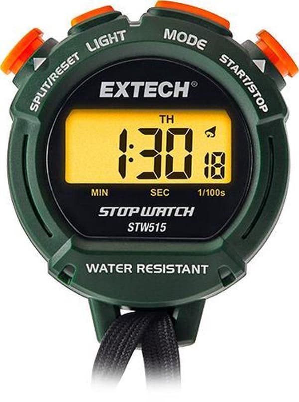 Extech STW515 - stoppur - klocka - display bakgrundsbelysning - kalender