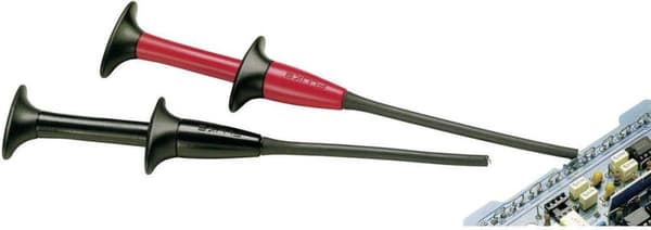 Fluke AC283A säkerhetskrokodilleklämma uttag 4 mm CAT IV 600 V, CAT III 1000 V Röd, Svart