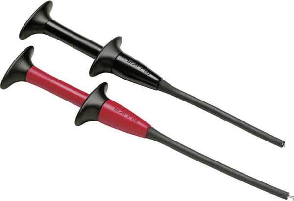 Fluke AC283A Safety Alligator Clip Kit Sokkel 4 mm CAT IV 600 V, CAT III 1000 V Rød, Sort