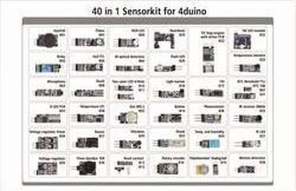 Allnet 4duino_40in1_Kit1 sensorsæt Velegnet til serier: Arduino 1 sæt(er)
