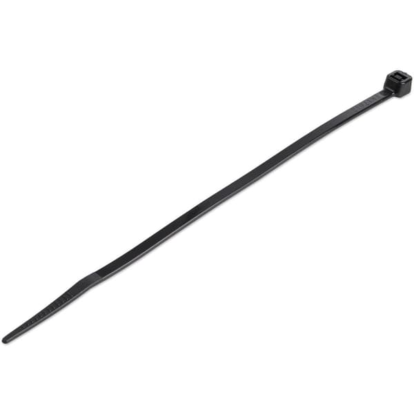 StarTech.com 15cm(6") Cable Ties, 3mm(1/8") wide, 39mm(1-3/8") Bundle Diameter, 18kg(40lb) Tensile Strength, Nylon Self Locking Zip Ties w/ Curved Tip