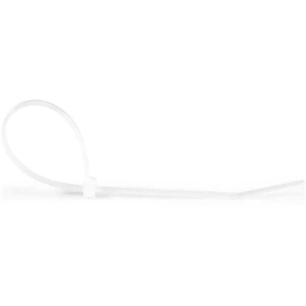 StarTech.com 20.30cm (8")(20cm) Cable Ties, 2-1/8"(55mm) Dia, 50lb(22kg) Tensile Strength, Nylon Self Locking Zip Ties, UL Listed, 100 Pack, White (CB