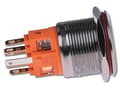 Miniatyrbillede 2 af 2: Joy-it BUTTON22B-M-GR trykknapkontakt 250 V/AC 7 A 1 x tænd/(sluk) IK10, IP67 momentan 1 stk (KNAP22B-M-GR)