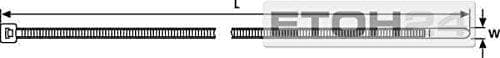 Hellermann Tyton T80L Polyamid Hvid 100 stk(e) kabelbindere (T 80 L-HS)
