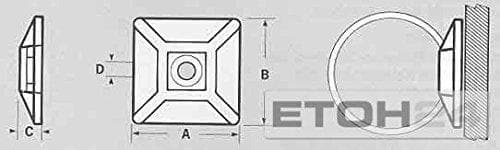 Hellermann Tyton MB4CA Hvid 100 stk(s) Kabelklemme (MB4CA-PA66-NA-C1)