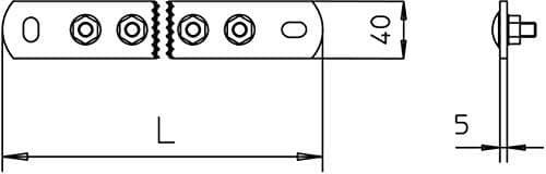 Contract equipotential bonding bar 14 connections 14 (5015847)